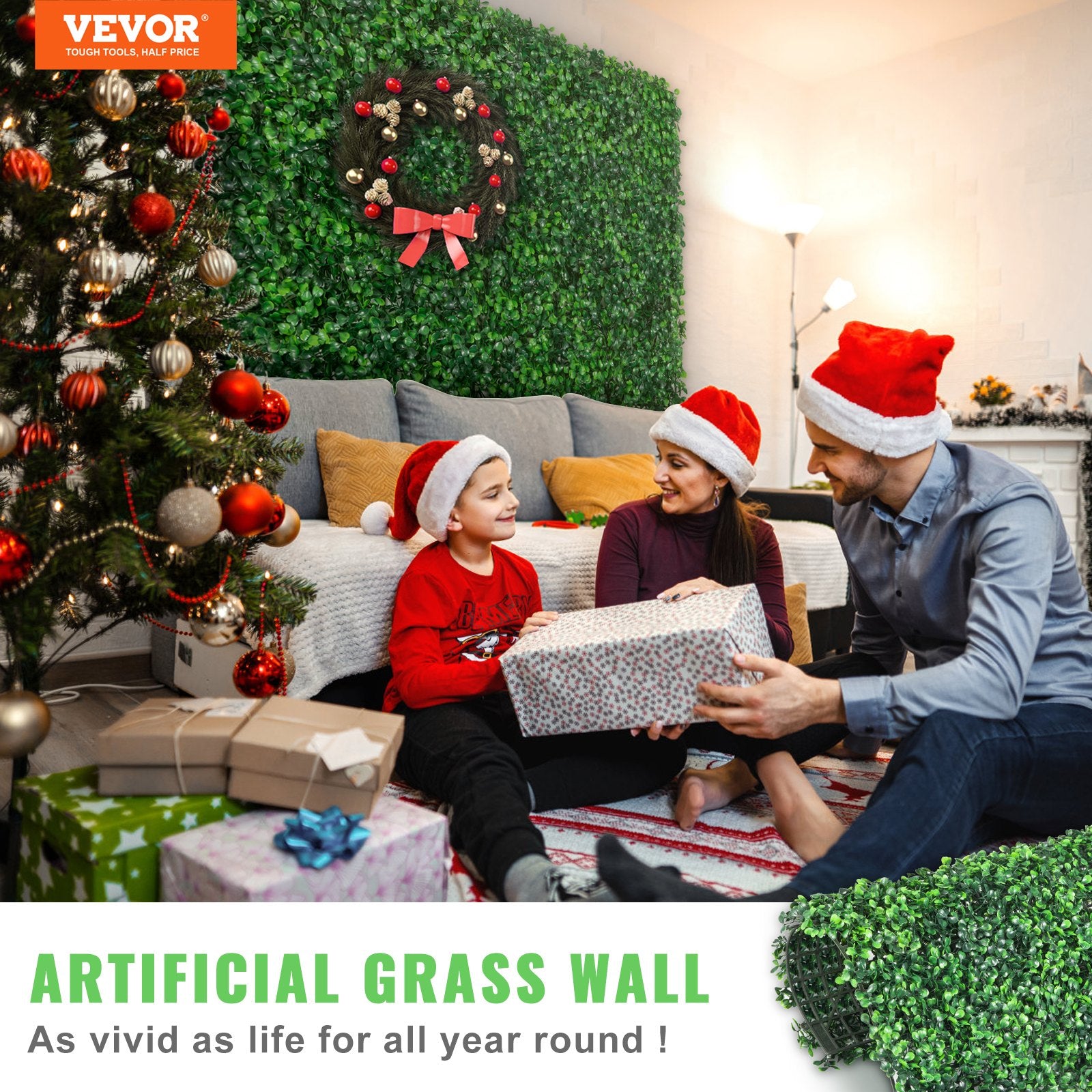 12PCS 10x10 inch Artificial Boxwood Panels, Boxwood Hedge Wall Mat,Artificial Grass Backdrop Wall, Privacy V952-PJSRZZWQ12PCFZ3DLV0