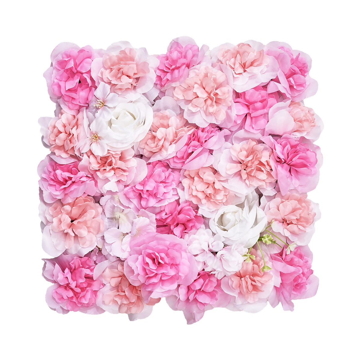3D Flower Wall Panel, 12 PCS 15 x 15 inch, Artificial Floral Wall Background Mesh Backing Mat,Seamless V952-PJSRZZWQ12PCUTY5VV0