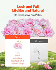 3D Flower Wall Panel, 12 PCS 15 x 15 inch, Artificial Floral Wall Background Mesh Backing Mat,Seamless V952-PJSRZZWQ12PCUTY5VV0