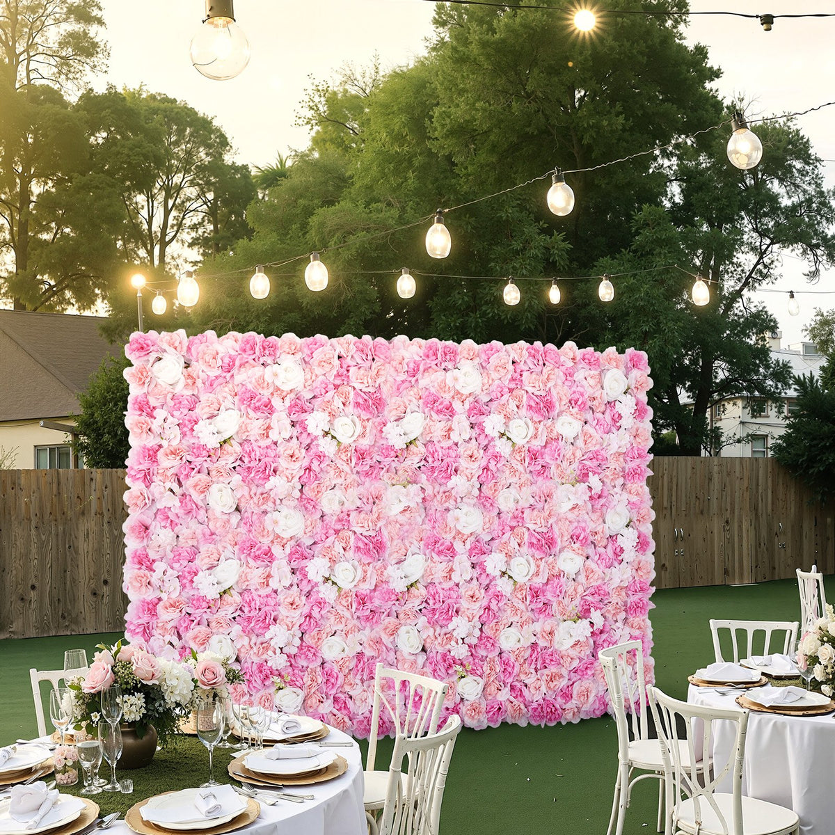 3D Flower Wall Panel, 12 PCS 15 x 15 inch, Artificial Floral Wall Background Mesh Backing Mat,Seamless V952-PJSRZZWQ12PCUTY5VV0
