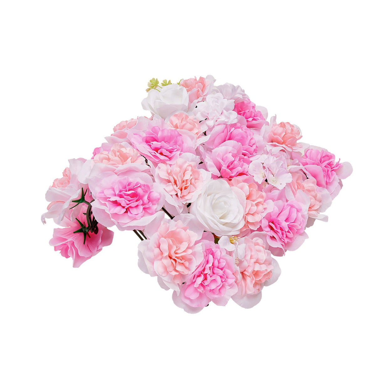 3D Flower Wall Panel, 12 PCS 15 x 15 inch, Artificial Floral Wall Background Mesh Backing Mat,Seamless V952-PJSRZZWQ12PCUTY5VV0