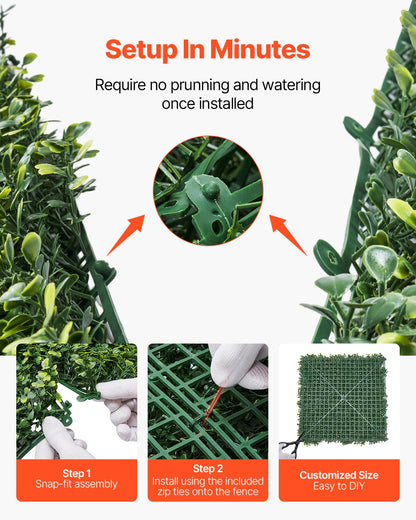 Artificial Grass Wall Panels, 40 x 120 inch, Milan Grass Greenery Boxwood Panel for Indoor Outdoor Green V952-PJSRZZWQ1PC4WGLQTV0