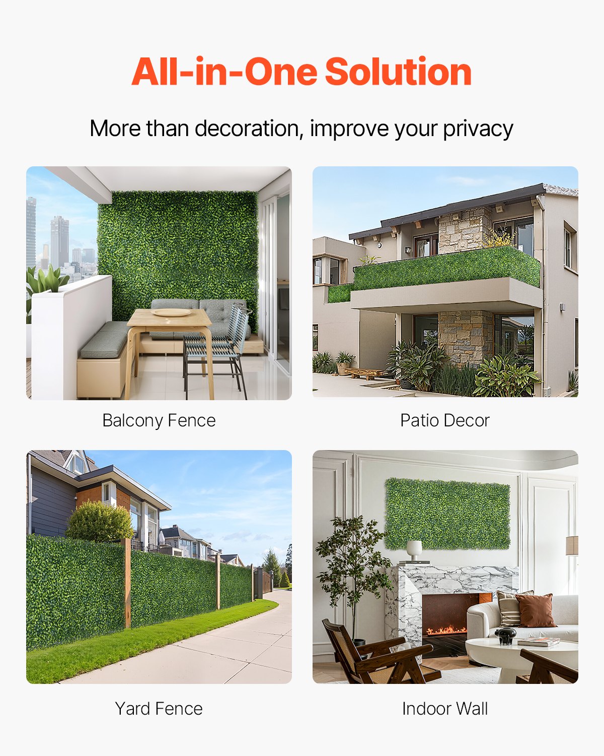 Artificial Grass Wall Panels, 40 x 120 inch, Milan Grass Greenery Boxwood Panel for Indoor Outdoor Green V952-PJSRZZWQ1PC4WGLQTV0