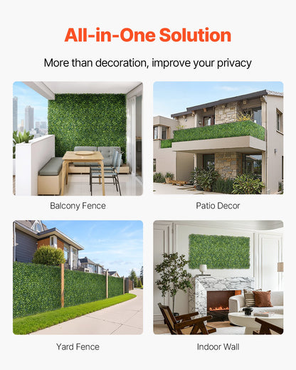 Artificial Grass Wall Panels, 40 x 120 inch, Milan Grass Greenery Boxwood Panel for Indoor Outdoor Green V952-PJSRZZWQ1PC4WGLQTV0