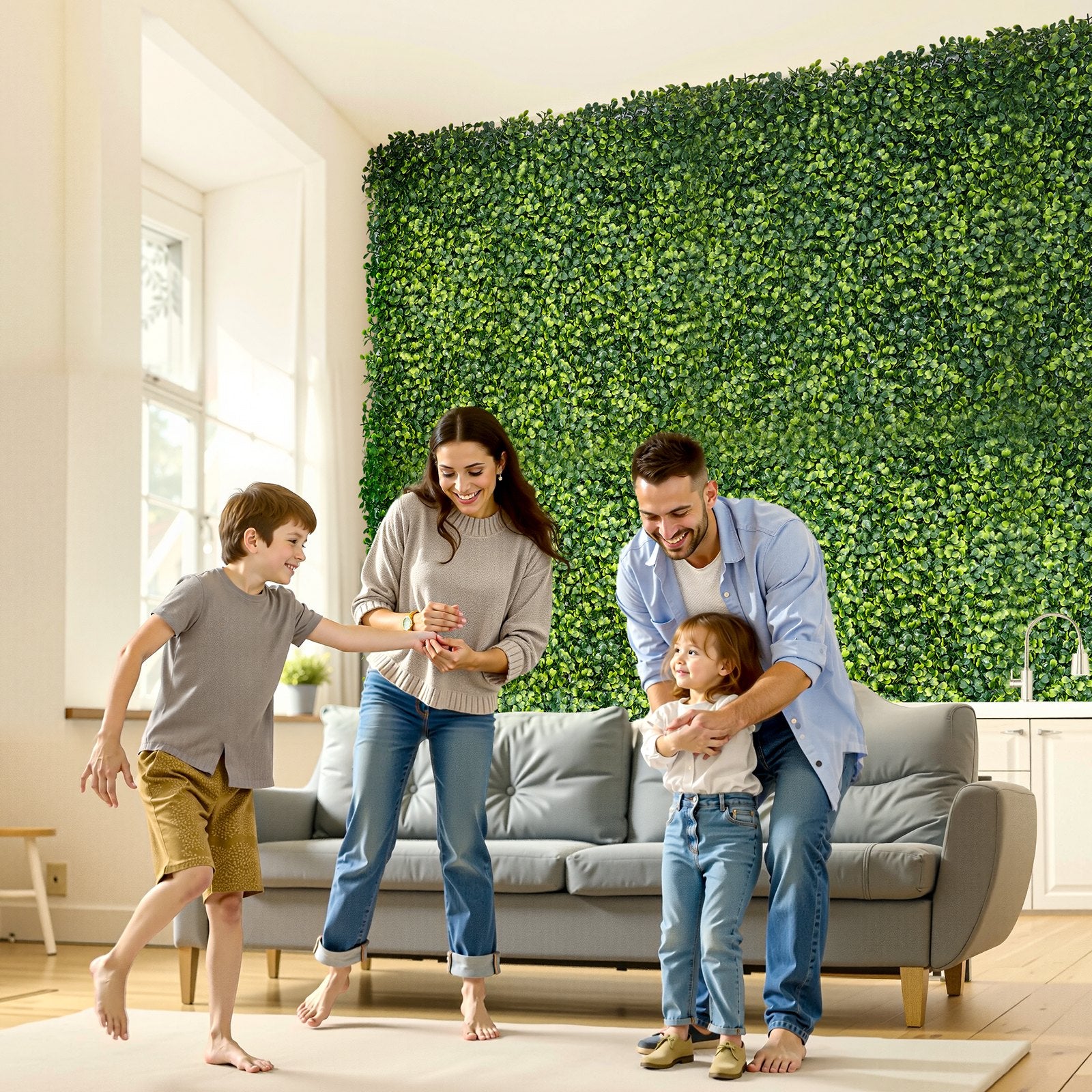 Artificial Grass Wall Panels, 40 x 120 inch, Milan Grass Greenery Boxwood Panel for Indoor Outdoor Green V952-PJSRZZWQ1PC4WGLQTV0