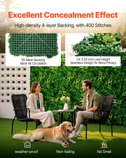 Artificial Grass Wall Panels, 8 PCS 20 x 20 inch, 3D Combination Greenery Boxwood Panel for Indoor Outdoor V952-PJSRZZWQ8PCSJMWS1V0
