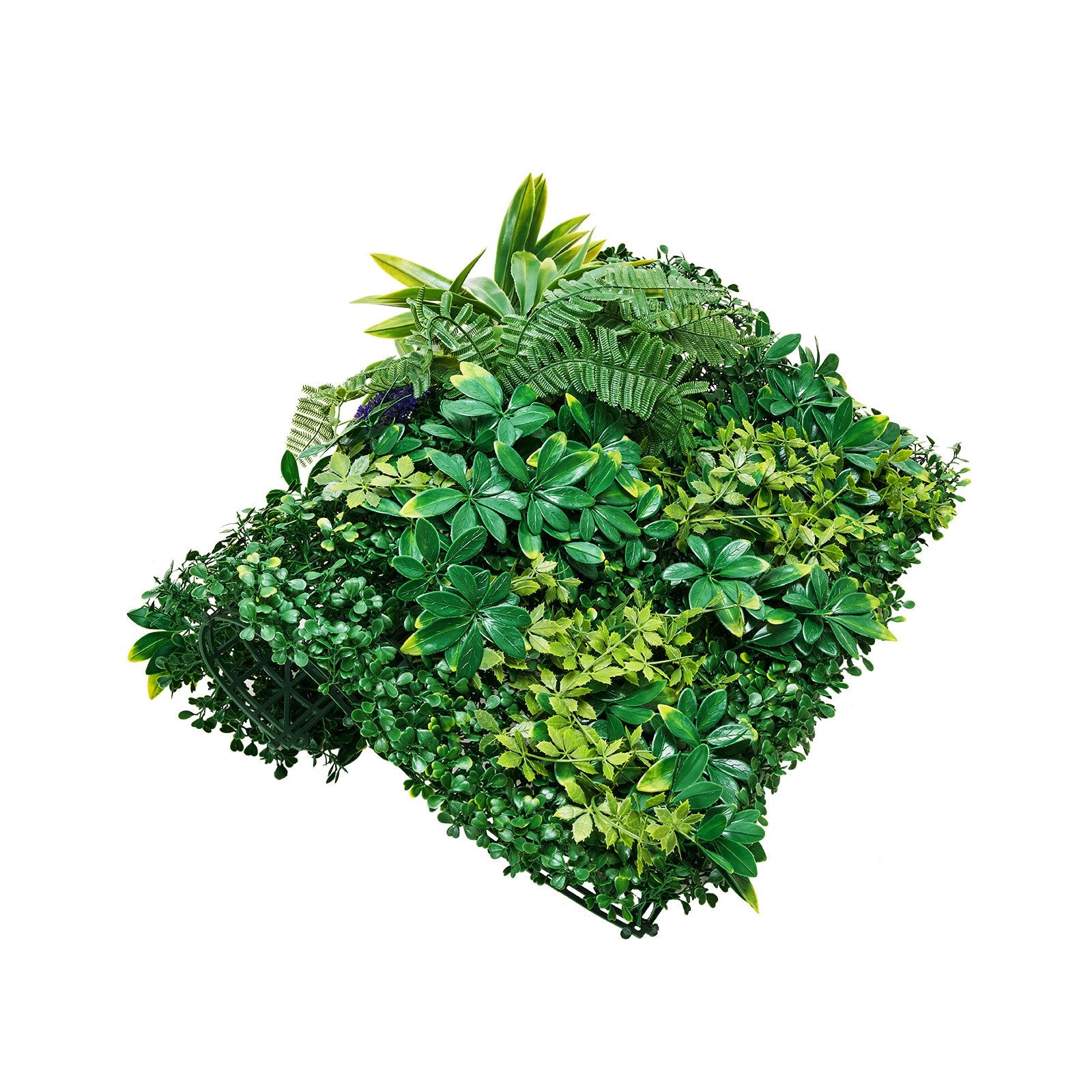 Artificial Grass Wall Panels, 8 PCS 20 x 20 inch, 3D Combination Greenery Boxwood Panel for Indoor Outdoor V952-PJSRZZWQ8PCSJMWS1V0