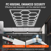 Hexagon Garage Lights 66300LM 15 Grids Honeycomb LED Shop Ceiling Light V952-PJXCKDBSLBX6VPB5YV3