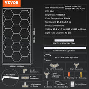Hexagon Garage Lights 66300LM 15 Grids Honeycomb LED Shop Ceiling Light V952-PJXCKDBSLBX6VPB5YV3