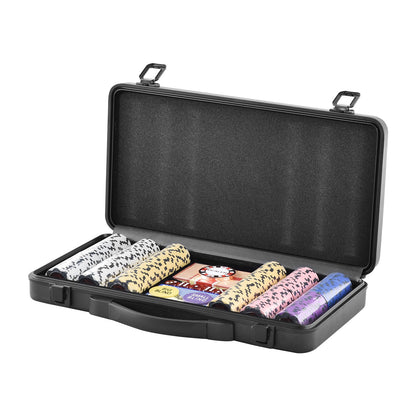 Poker Chip Set, 300-Piece Poker Set, Complete Poker Playing Game Set with Carrying Case, Heavyweight 14 Gram V952-PKCMTZCLAY308AR11V0