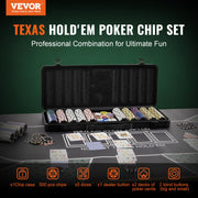 Poker Chip Set, 500-Piece Poker Set, Complete Poker Playing Game Set with Carrying Case, Heavyweight 14 Gram V952-PKCMTZCLAY50H2LS7V0