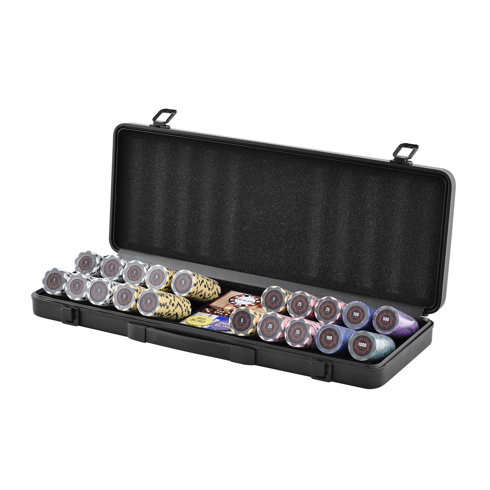 Poker Chip Set, 500-Piece Poker Set, Complete Poker Playing Game Set with Carrying Case, Heavyweight 14 Gram V952-PKCMTZCLAY50H2LS7V0