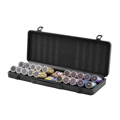 Poker Chip Set, 500-Piece Poker Set, Complete Poker Playing Game Set with Carrying Case, Heavyweight 14 Gram V952-PKCMTZCLAY50H2LS7V0