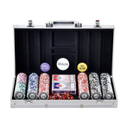 Poker Chip Set, 300-Piece Poker Set, Complete Poker Playing Game Set with Aluminum Carrying Case, 11.5 Gram V952-PKCMTZPS300GWDWOVV0