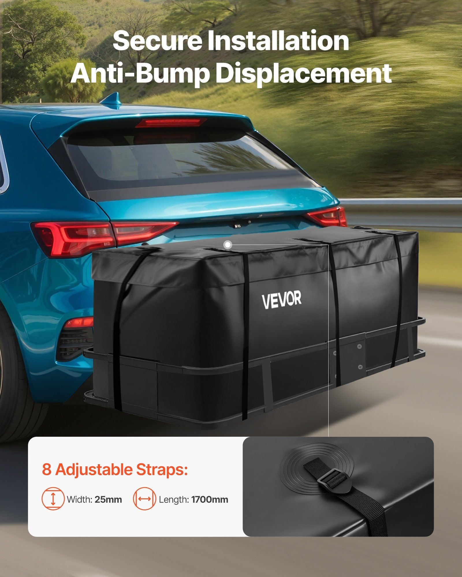 Hitch Cargo Carrier Bag, Waterproof 840D PVC, 152 x 60.7 x 61 cm (20 Cubic Feet), Heavy Duty Cargo Bag for V952-PKHB20CUFTGP4MDGW001V0