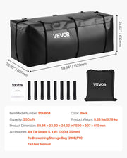 Hitch Cargo Carrier Bag, Waterproof 840D PVC, 152 x 60.7 x 61 cm (20 Cubic Feet), Heavy Duty Cargo Bag for V952-PKHB20CUFTGP4MDGW001V0