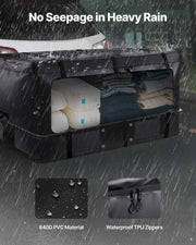 Hitch Cargo Carrier Bag, Waterproof 840D PVC, 152 x 61 x 77.8 cm (25 Cubic Feet), Heavy Duty Cargo Bag for V952-PKHB25CUFTGP4H5JH001V0