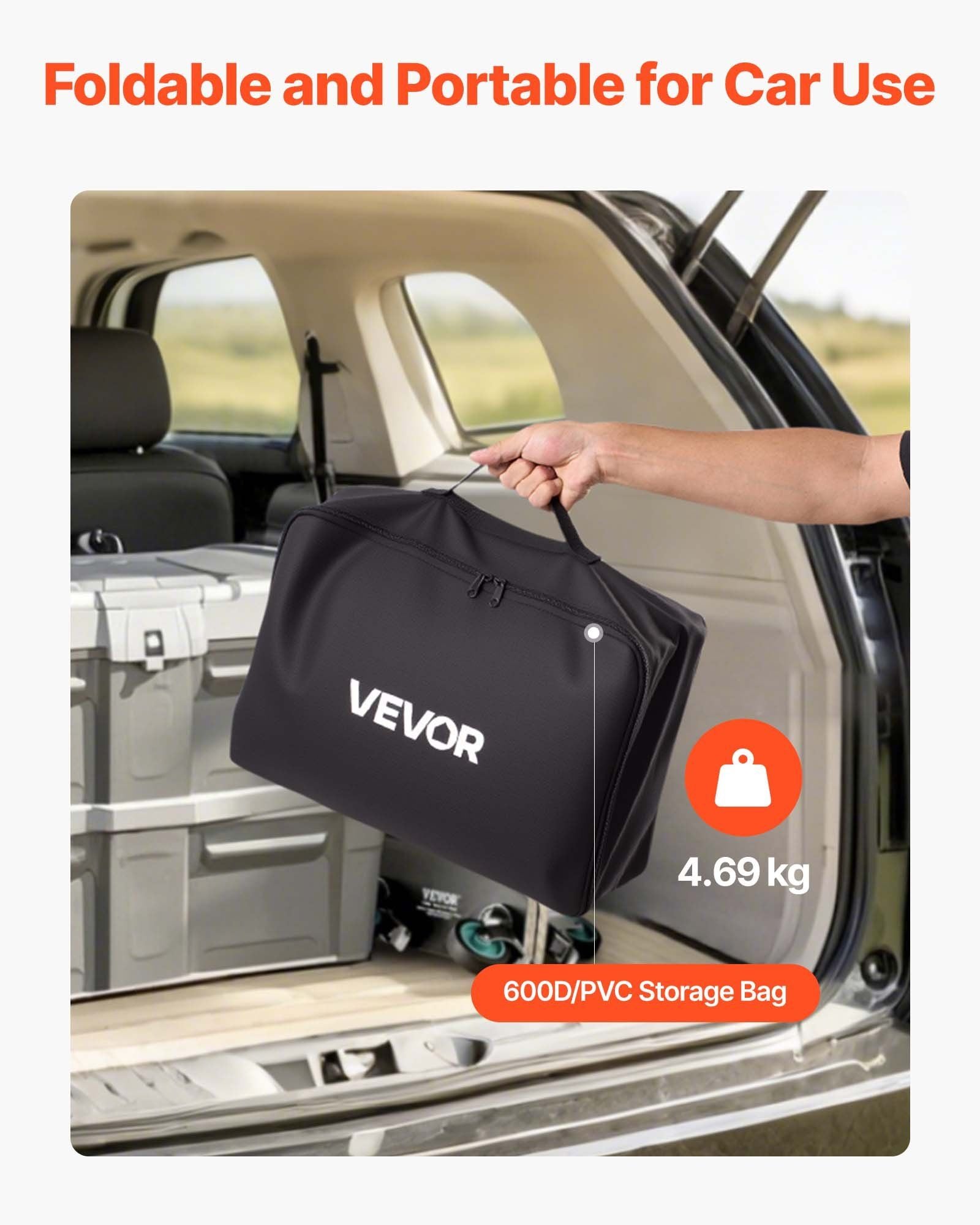 Hitch Cargo Carrier Bag, Waterproof 840D PVC, 152 x 61 x 77.8 cm (25 Cubic Feet), Heavy Duty Cargo Bag for V952-PKHB25CUFTGP4H5JH001V0