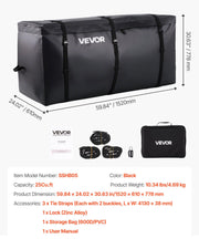 Hitch Cargo Carrier Bag, Waterproof 840D PVC, 152 x 61 x 77.8 cm (25 Cubic Feet), Heavy Duty Cargo Bag for V952-PKHB25CUFTGP4H5JH001V0