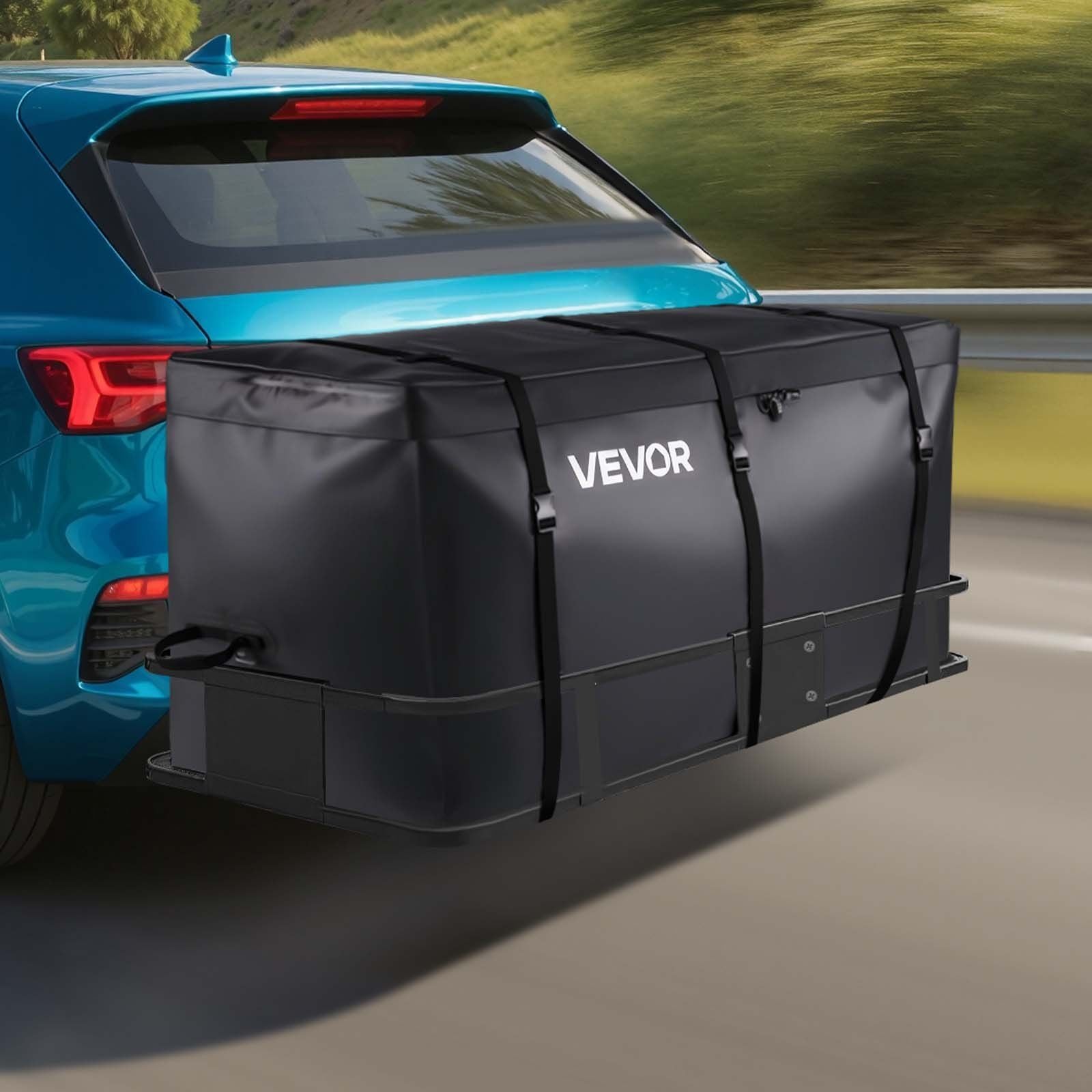 Hitch Cargo Carrier Bag, Waterproof 840D PVC, 152 x 61 x 77.8 cm (25 Cubic Feet), Heavy Duty Cargo Bag for V952-PKHB25CUFTGP4H5JH001V0