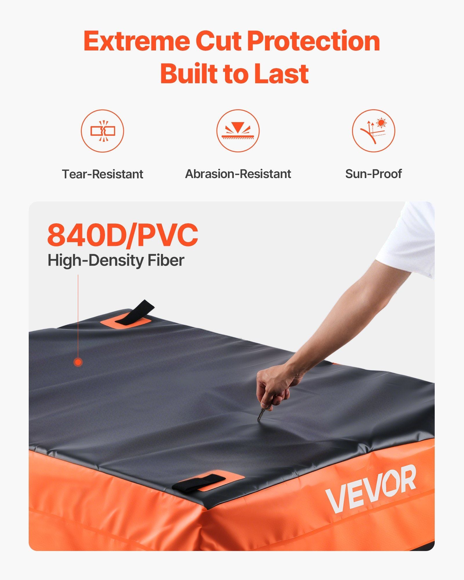 Truck Bed Cargo Bag, Waterproof 840D PVC, 130 x 102 x 55.5 cm (26 Cu. ft), Heavy Duty Cargo Bag for Truck Bed V952-PKHB26CUFTGPBQG25001V0