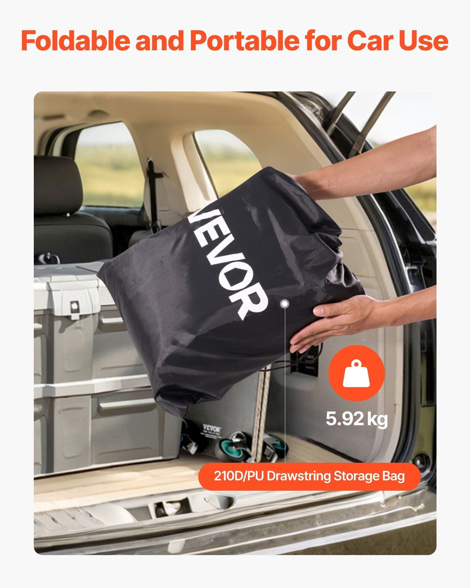 Truck Bed Cargo Bag, Waterproof 840D PVC, 130 x 102 x 55.5 cm (26 Cu. ft), Heavy Duty Cargo Bag for Truck Bed V952-PKHB26CUFTGPBQG25001V0
