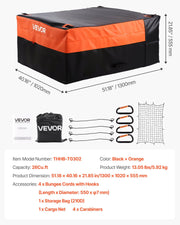 Truck Bed Cargo Bag, Waterproof 840D PVC, 130 x 102 x 55.5 cm (26 Cu. ft), Heavy Duty Cargo Bag for Truck Bed V952-PKHB26CUFTGPBQG25001V0