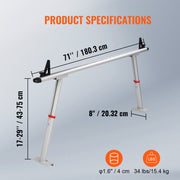 Truck Rack, 363lbs Capacity, 19-34in Adjustable Height, Aluminum Ladder Rack for Truck with 8 Non-Drilling V952-PKHJLXJB71INCO9JWV0