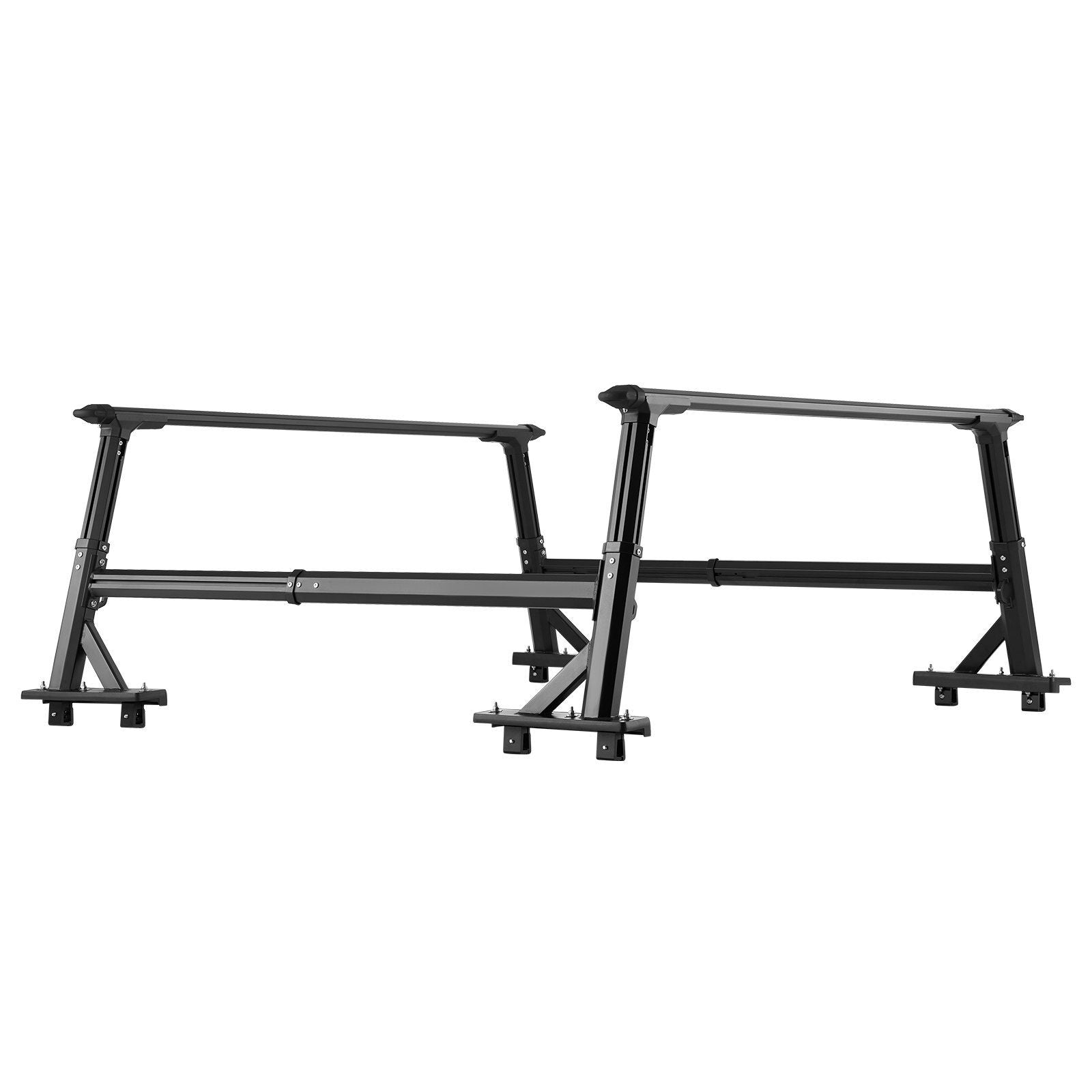 Truck Ladder Rack, 53.3-80.01 cm Height, Adjustable Non-Drilling Aluminum Cargo Rack with Sidebar, 362.9 kg V952-PKHJTJKLDCBKLL6NPV0