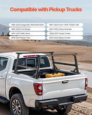 Truck Ladder Rack, 53.3-80.01 cm Height, Adjustable Non-Drilling Aluminum Cargo Rack with Sidebar, 362.9 kg V952-PKHJTJKLDCBKLL6NPV0