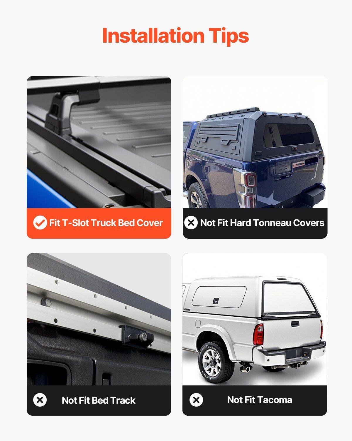 Truck Ladder Rack, 53.3-80.01 cm Height, Adjustable Non-Drilling Aluminum Cargo Rack with Sidebar, 362.9 kg V952-PKHJTJKLDCBKLL6NPV0