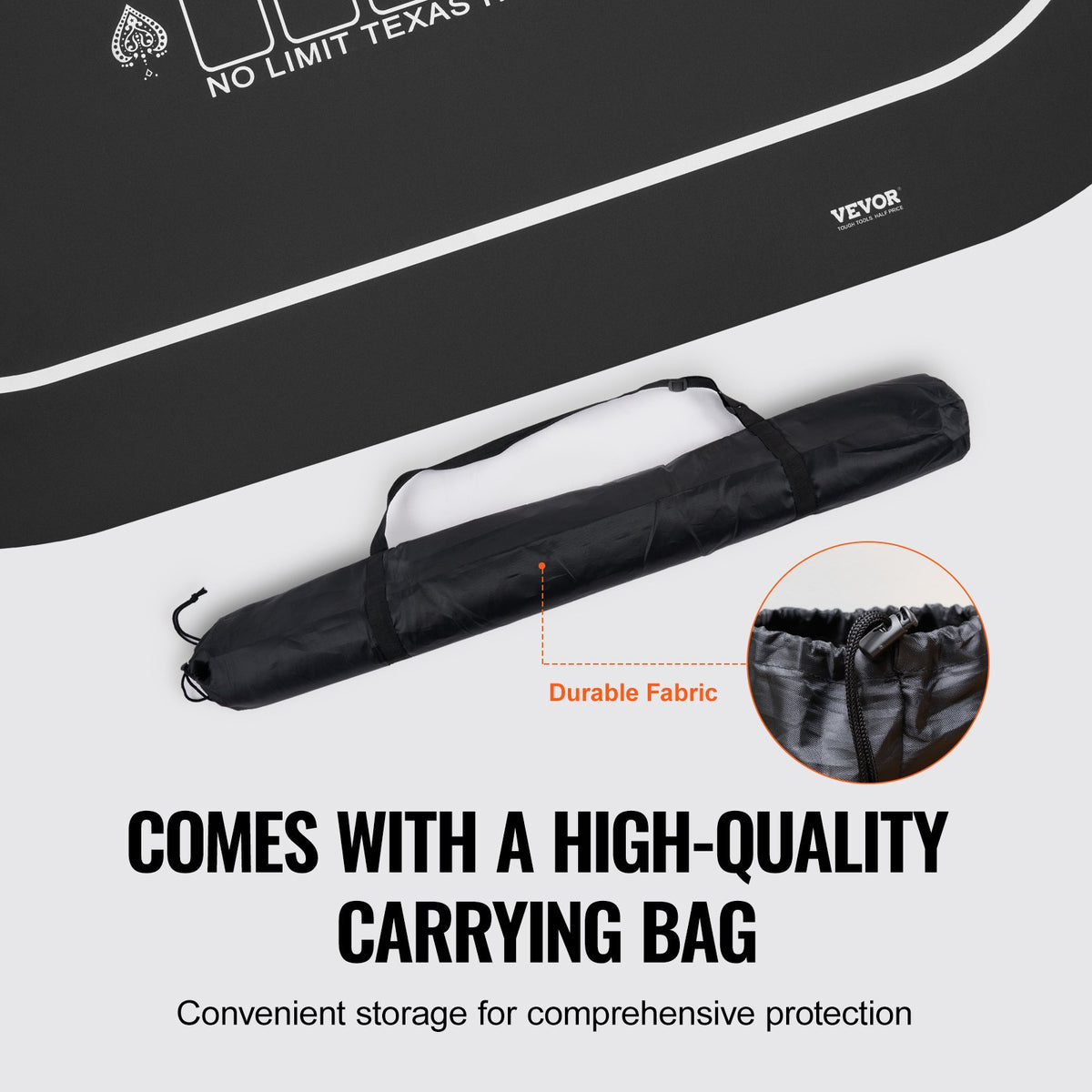 Poker Table Top, 70 x 35 Inch Poker Mat for Table, 6-8 Players Foldable Poker Table Top with Carrying Bag, V952-PKZD705X355I3ZS3SV0