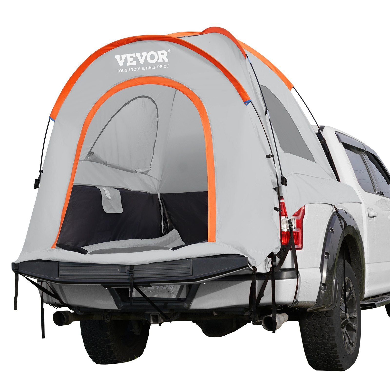 Truck Bed Tent, 6.4'-6.7' Pickup Truck Tent with Rain Layer and Carry Bag, Waterproof PU2000mm Double Layer V952-PKZP558640670J3L0V0