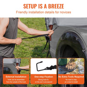 Truck Bed Tent, 6.4'-6.7' Pickup Truck Tent with Rain Layer and Carry Bag, Waterproof PU2000mm Double Layer V952-PKZP558640670J3L0V0