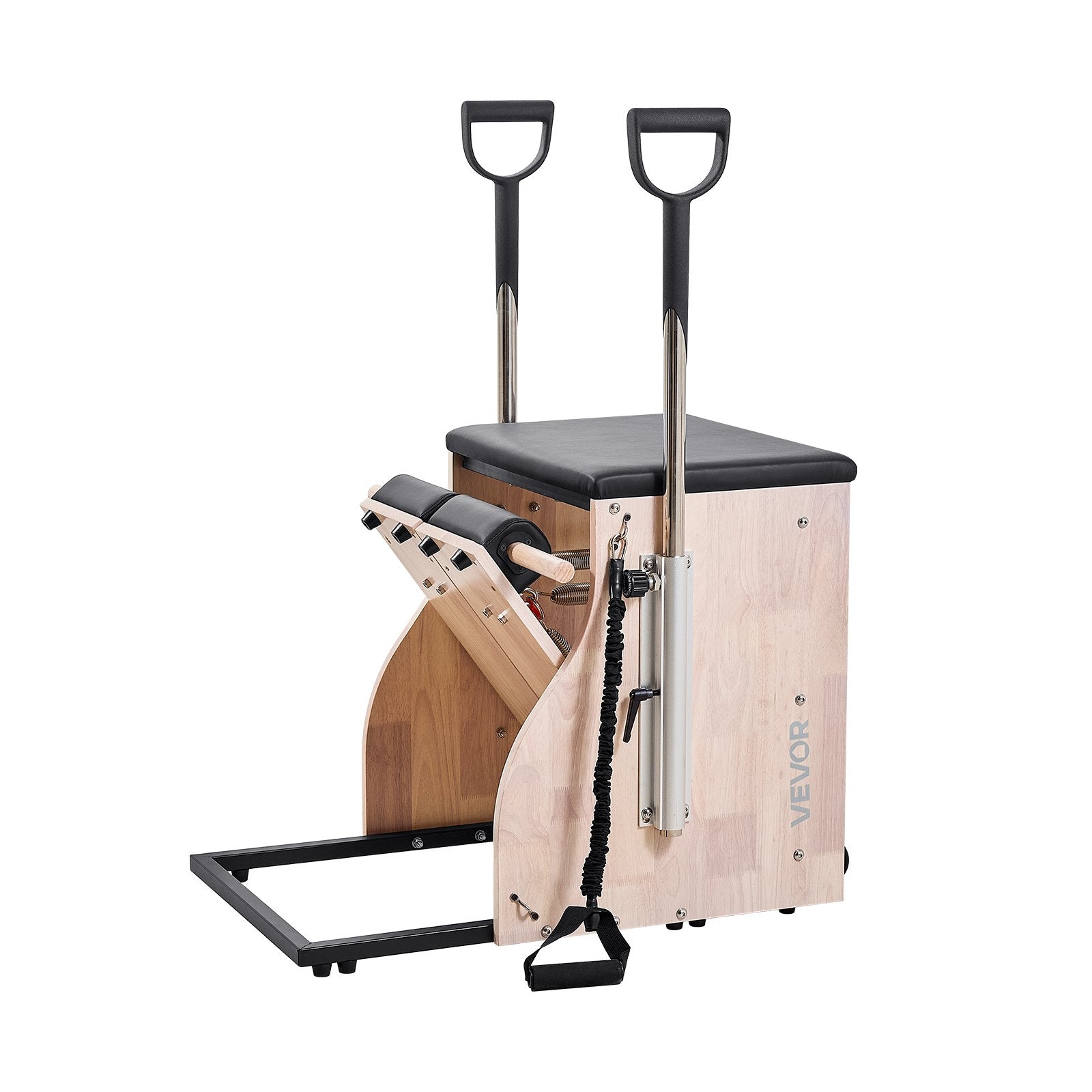 Pilates Chair, Split-Pedal Stability Combo Chairs with Handles, Rubber Wood Frame Yoga Fitness Trainer, V952-PLTWTYJSM000RTH7TV0