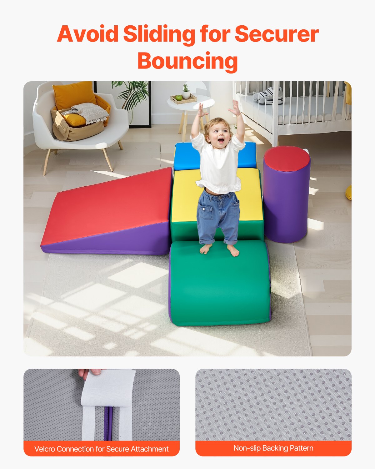 Climbing Toys 5 Piece Foam Climbing Blocks for Toddlers and Preschoolers V952-PMWJTZBDQKBDWU3E6V0
