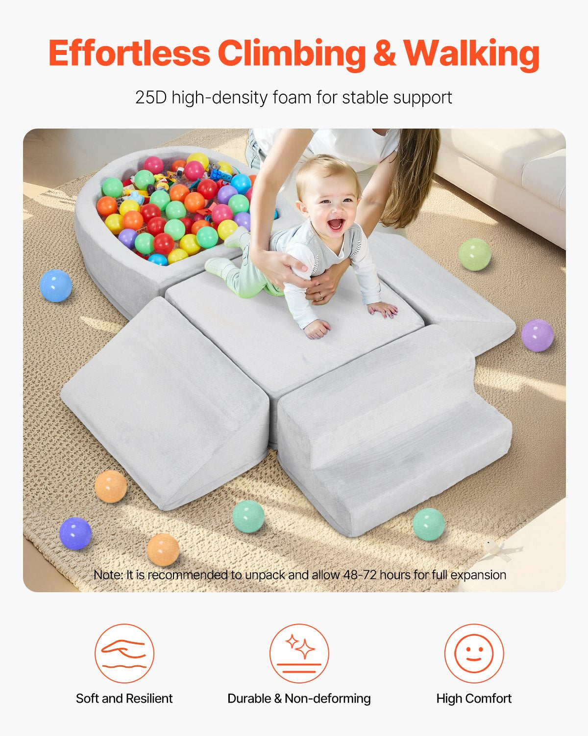 Climbing Toys, 5-Piece Set, Foam Climbing Blocks for Toddlers 6 Months to 3 Years, Baby Climbing Blocks with V952-PMWJTZDQKBDQEXR20V0