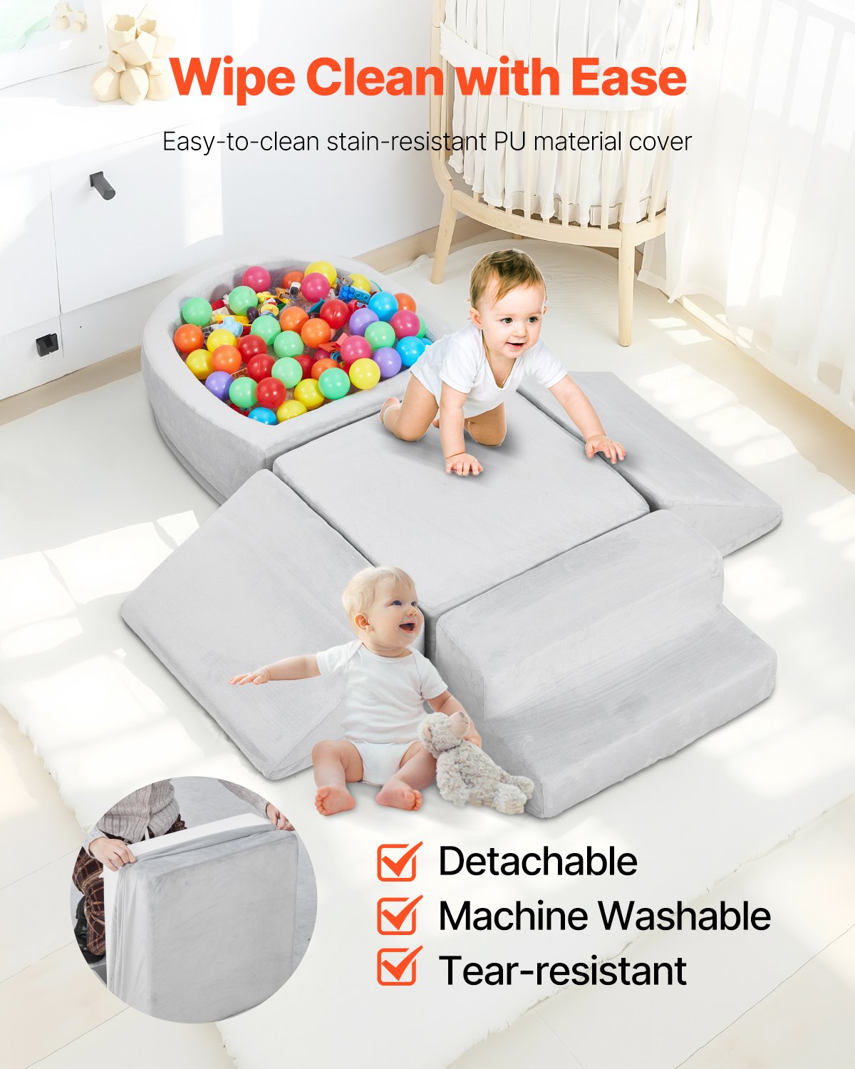 Climbing Toys, 5-Piece Set, Foam Climbing Blocks for Toddlers 6 Months to 3 Years, Baby Climbing Blocks with V952-PMWJTZDQKBDQEXR20V0