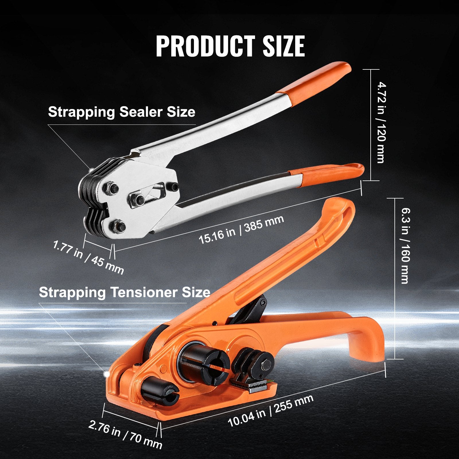 Banding Strapping Kit with Strapping Tensioner Tool, Banding Sealer Tool, 100 m Length PP Band, 100 Metal V952-PPDKZTJ100M1WBWTQV0