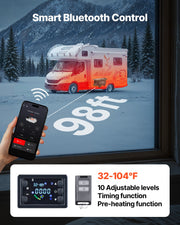 Diesel Heater, 8KW, DC 12V/24V, All in One Portable Diesel Air Heater with Bluetooth APP Control, Remote V952-PPKCYJRQ25N1POQLT001V3