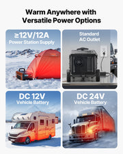 Diesel Heater, 8KW, DC 12V/24V, All in One Portable Diesel Air Heater with Bluetooth APP Control, Remote V952-PPKCYJRQ25N1POQLT001V3