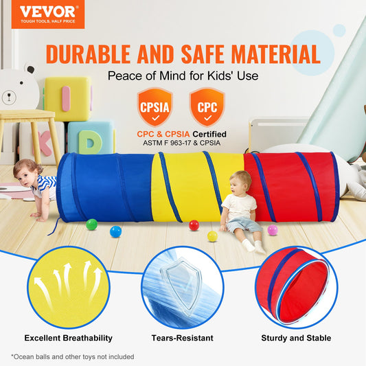 Kids Play Tunnel Tent for Toddlers, Colorful Pop Up Crawl Tunnel Toy for Baby or Pet, Collapsible Gift for V952-PPSDDXX1DCS0U7AA5V0