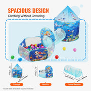 3 in 1 Kids Play Tent with Tunnel, Basketball Hoop for Boys, Girls, Babies and Toddlers, Indoor/Outdoor Pop V952-PPSDZPX3DHY0ON54XV0