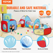 5 in 1 Kids Play Tent with Tunnel, Basketball Hoop for Boys, Girls, Babies and Toddlers, Indoor/Outdoor Pop V952-PPSDZPX5DCS0ZMG6CV0