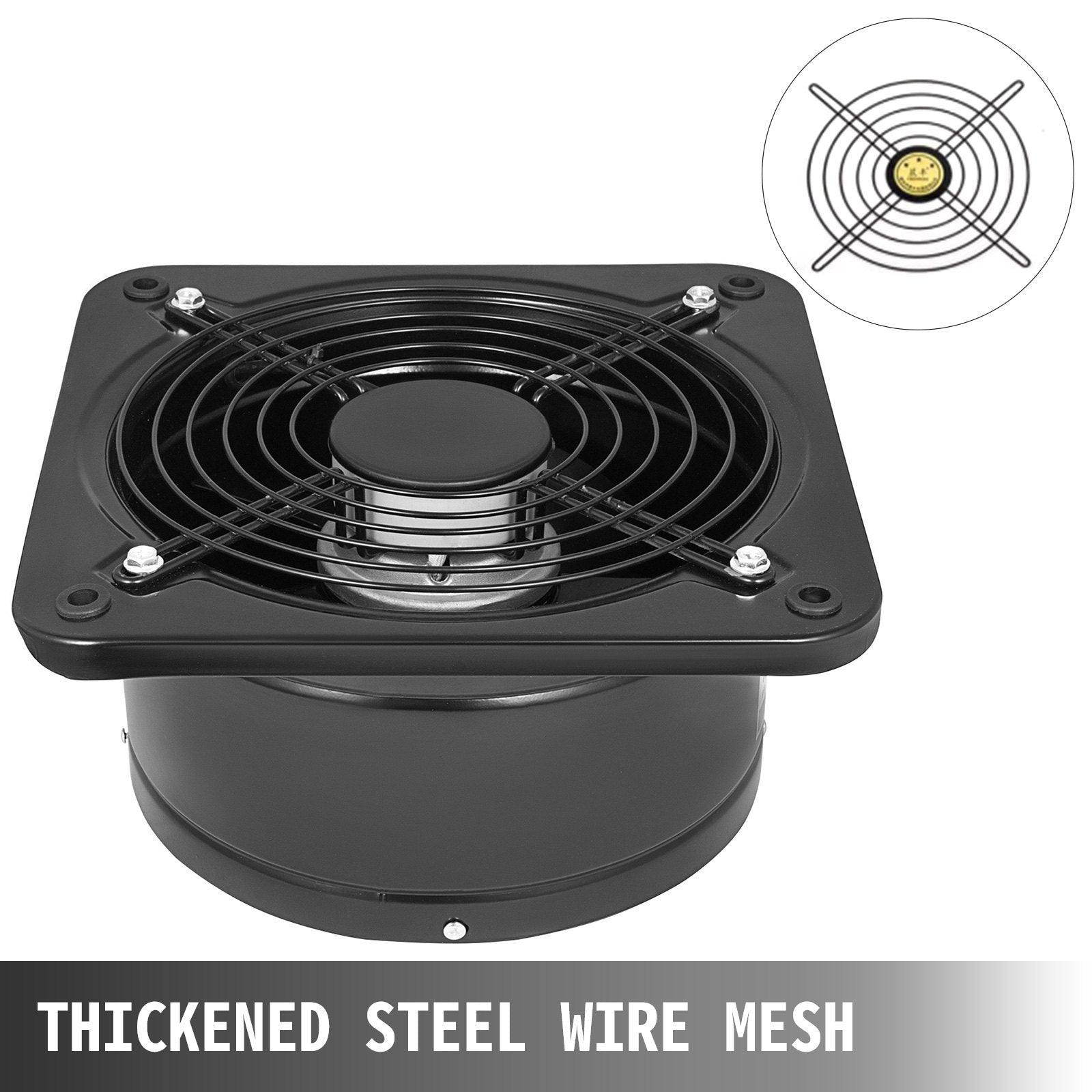 Industrial Ventilation Extractor Metal Axial Exhaust Commercial 12 inch Air Blower Fan 250MM opening exhaust V952-PQFJYNF-250-2T001V7