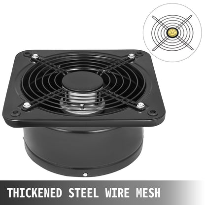 Industrial Ventilation Extractor Metal Axial Exhaust Commercial 12 inch Air Blower Fan 250MM opening exhaust V952-PQFJYNF-250-2T001V7