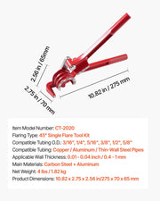 Brake Line Repair Kit, 45 degrees Single Brake Line Flaring Tool Kit, 7.6m x 4.76mm Copper-Coated Brake Line V952-PQGKGQYJKKGJHLIPZ001V0