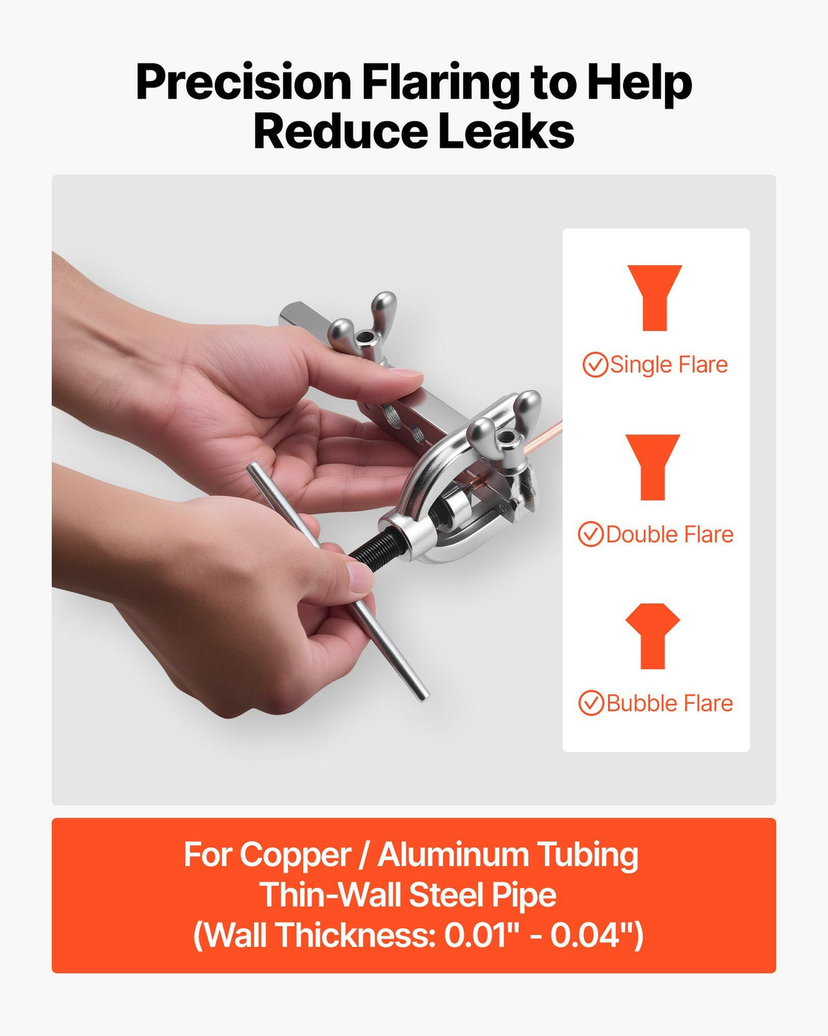 Brake Line Repair Kit, 45 degrees Double & Single Brake Line Flaring Tool Kit, 7.6m x 4.76mm Copper Coated V952-PQGKGQYJKKGJOVJIK001V0