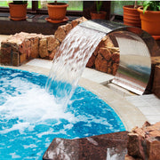 Stainless Steel Pool Fountain 17.7 x 11.8 x 23.6 inches Pool Fountain Silver Pool Fountains for In Ground V952-PQSBJPJYCHGPT0001V0