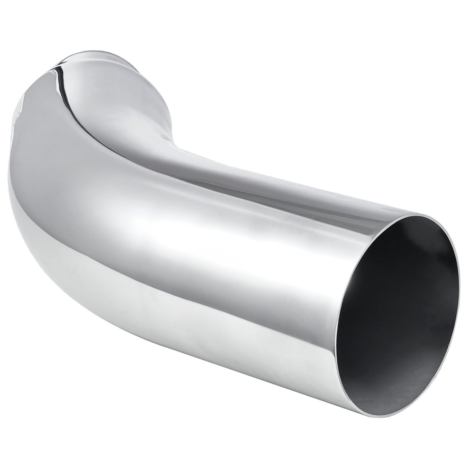 Elbow Exhaust Tip, 101.6mm Inlet, 152.4mm Outlet, 584mm Overall Length, Chrome Turn Down Exhaust Tip with V952-PQWGZWGRK4IN0RPH2001V0